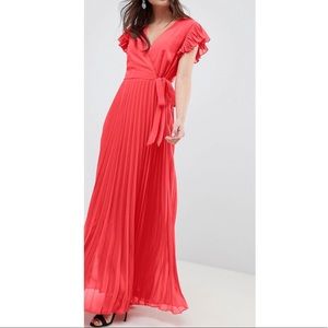 Asos Pleated Maxi Dress
